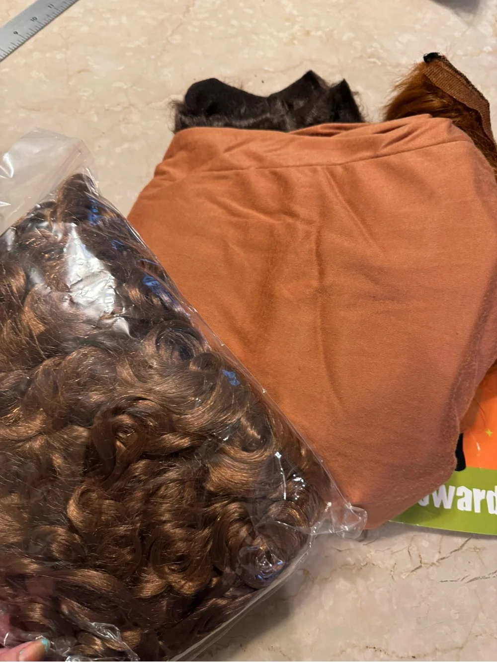 Cowardly Lion Kids Costume - Orange. With additional wig included